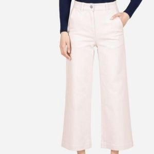 Everlane, pale pink wide leg pants, size 2